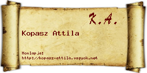 Kopasz Attila névjegykártya